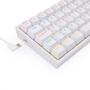 Imagem de Teclado Gamer mecânico Fizz Rainbow, Branco, ABNT2, Switch MK2 DIY Azul, K617-R-W  REDRAGON