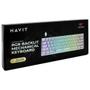 Imagem de Teclado Gamer Mecânico Havit Gamenote Mini KB877L USB / RGB / Branco / Inglês - Transparente