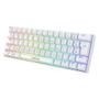 Imagem de Teclado gamer mecânico neologic precision pro polar 60% rgb hot swap 61 teclas switch red branco cabo tipo c - proplr-red