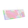 Imagem de Teclado Gamer Membrana Redragon Rgb Dyaus 2 Rosa Com Branco