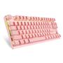 Imagem de Teclado Gamer Motospeed GK82 Rosa Switch Vermelho Led Branco