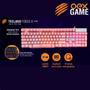 Imagem de Teclado Gamer Oex ForceX Abnt2 Led 3 Cores Rosa
