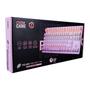 Imagem de Teclado Gamer Oex Game Wolf, ABNT2, Pink - TC 605