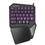 Imagem de Teclado Gamer One Hand Drugi Semi Mecânico com Luz de Led Preto Warrior - TC238 - Multilaser