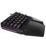 Imagem de Teclado Gamer One Hand Uma Mão Drugi Semi Mecânico com Luz de Led Preto Warrior TC238