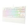 Teclado Gamer Óptico Redragon Broadsword Pro Branco K588W Imagem de Teclado Gamer Óptico Redragon Broadsword Pro Branco K588W