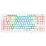 Imagem de Teclado Gamer Óptico Redragon Magic Wand Pro Lunar White RGB Mecânico Switch Red Branco ABNT2