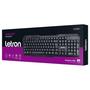 Imagem de Teclado Gamer Player Preto Membrana Tecla Multimidia Ergonômico Letron