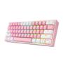 Imagem de Teclado Gamer Redragon Fizz Pro K616-RGB-PW - com e Sem Fio - Ingles - Rosa e Branco