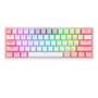 Imagem de Teclado Gamer Redragon Fizz Pro K616-RGB-WP - com e Sem Fio - Ingles - Branco e Rosa