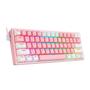 Imagem de Teclado Gamer Redragon K616-RGB PW Fizz Pro - Rosa/Branco