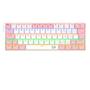 Imagem de Teclado gamer redragon lakshmi rainbow branco e rosa com switch azul