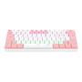 Imagem de Teclado gamer redragon lakshmi rainbow branco e rosa com switch azul