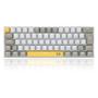 Imagem de Teclado Gamer Redragon Lakshmi, Switch Brown, Layout 60%, ABNT2, Cinza - K606-YL&WT&GY (PT-BROWN)