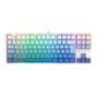 Imagem de Teclado Gamer Redragon Mecanico Daksa Branco e Azul Rgb Switch Marrom LTK