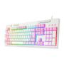 Imagem de Teclado Gamer Redragon Shiva, RGB Branco e Rosa, ABNT2, Branco - K512PW-RGB