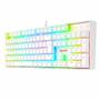 Imagem de Teclado gamer RGB Mitra Branco Switch Vremelho K551W-RGB
