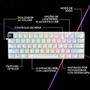 Teclado Gamer Sem Fio Logitech G PRO X 60 Lightspeed RGB Mecânico Switch Tátil Óptico Branco US Imagem de Teclado Gamer Sem Fio Logitech G PRO X 60 Lightspeed RGB Mecânico Switch Tátil Óptico Branco US