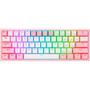 Imagem de Teclado Gamer Sem Fio Redragon Fizz Pro K616-RGB USB - Branco/Rosa (Ingles)