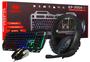 Imagem de Teclado Gamer Semi Mecânico ABNT2 Led 3 Cores, Mouse Ergonômico 6 Botões 2400 DPI Rainbow e Headset Fone de Ouvido Com Microfone Plugue P3 3,5mm