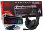 Imagem de Teclado Gamer Semi Mecânico ABNT2 Led 3 Cores, Mouse Ergonômico 6 Botões 2400 DPI Rainbow e Headset Fone de Ouvido Com Microfone Plugue P3 3,5mm