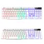 Imagem de Teclado Gamer Semi Mecânico LED RGB Full White Rainbow Rise Mode Anti Ghosting Branco USB