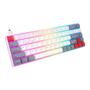 Imagem de Teclado gamer skyloong gk68 qmkvia led usb hot swap switch brown preto