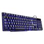 Imagem de Teclado Gamer Vinik VX Hydra, LED Background Azul, 12 Teclas Multimídia, ABNT2, Preto  GT700