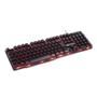 Imagem de Teclado Gamer Vx Gaming Hydra 107 Teclas + 12 Multimídia Com Led Vermelho Sensacao Tecla Mecanica Gt702