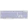 Imagem de Teclado Gamer Vx Gaming Hydra Branco Abnt2 Multimídia Com Led Azul Sensacao Mecanica Usb 1.8m - Gth100ba