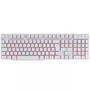 Imagem de Teclado Gamer Vx Gaming Hydra Branco Abnt2 Multimídia Com Led Vermelho Sensacao Mecanica Usb 1.8m - Gth110bv