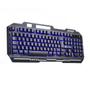 Imagem de Teclado Gamer Vxshield ABNT2 Multimidia LED AZUL 1.8 M USB Topo em Metal Sensacao MECANICA-GT600