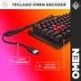 Imagem de Teclado Gaming HP OMEN Encoder, Vermelho (Rojo), 6YW76AA