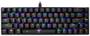 Imagem de Teclado Gaming Satellite King Fight GK-55 2 Em 1 Branco (Ingles com Fio) Switch Azul