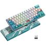 Imagem de Teclado HITIME XVX M61 60% sem fio RGB retroiluminado Gateron Red