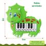 Imagem de Teclado Infantil Musical Piano Dinossauro Brinquedo Bebê Didático Verde