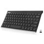 Imagem de Teclado Inox Slim Sem Fio c/ Bateria Recarregável p/ PC, Smart TV e Windows 10/8/7/Vista/XP