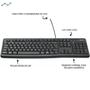 Imagem de Teclado logitech k120  com fio usb preto