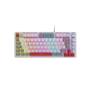 Imagem de Teclado Mecânico 75% Pcyes Kirin White Ghost Switch Blue PTKRWG75BL