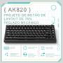 Imagem de Teclado Mecânico Ajazz AK820 75% com LED Branco e Hot Swap