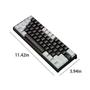 Imagem de Teclado Mecânico Gamer 60% com Fio - RGB Retroiluminado, 61 Teclas, Switches Azuis