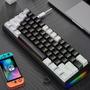 Imagem de Teclado Mecânico Gamer 60% com Fio - RGB Retroiluminado, 61 Teclas, Switches Azuis