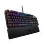 Imagem de Teclado Mecânico Gamer Asus TUF Gaming K3, Aura Sync RGB, NX Red, Magnetic Wrist Rest, Corpo em Alumínio, Full Size, US - 90MP01Q2-BKUA00