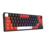 Imagem de Teclado mecanico gamer castor pro rgb wireless switch brown k631rgb-pro-brw preto, vermelho e branco