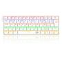 Imagem de Teclado Mecânico Gamer Compacto Redragon Lakshmi Lunar White Iluminação Rainbow Switch Azul ABNT2 K606W-R (PT-BLUE), Branco