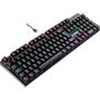 Imagem de Teclado mecanico gamer fortrek gravity 100 rainbow switch outemu red preto 84138