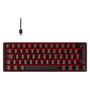Imagem de Teclado Mecânico Gamer Hyrax Thunder HCK61, LED Vermelho, USB-C, Switch Blue, 100% anti-ghosting, ABNT2 - HCK61B-BLUE-LED