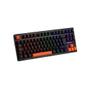 Imagem de Teclado Mecânico Gamer New Hero Commander TKL, RGB, Switch Blue, ABNT2, USB, Preto e Laranja