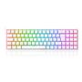 Imagem de Teclado Mecanico Gamer Pollux Rgb Lunar White Switch Red