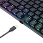 Imagem de Teclado Mecânico Gamer Redragon APS, RGB, Switch Redragon Blue, ABNT2, Preto - Low Profile - K607 RGB (PT-BLUE)